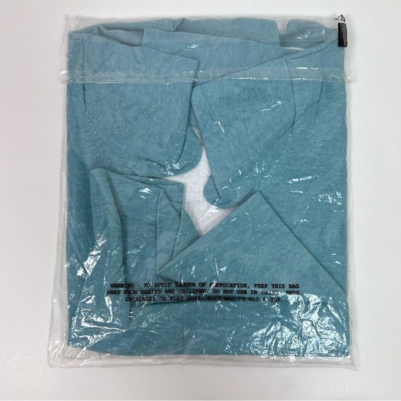 J. Jill XSP Lace-Up Pullover Sweater Relaxed Fit Topaz Heather Teal - Picture 6 of 7